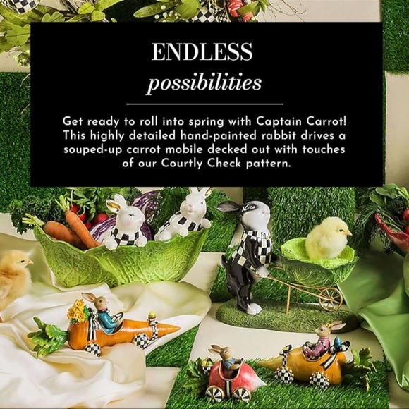 MacKenzie-Childs Captain Carrot Resin Easter  Decor - Picture 4 of 14